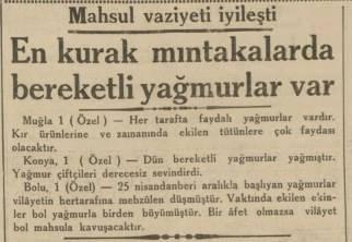 <p>Yeni Asır, özel haber olarak Muğla, Konya ve Bolu’daki bereketli yağmurları müjdeliyor.</p>
