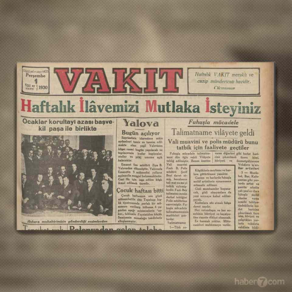 <p>34- Vakit gazetesi 1930’da İstanbul valiliğinin fuhuşla mücadele için başlattığı operasyonu büyütmeyi uygun görmüş.</p>
