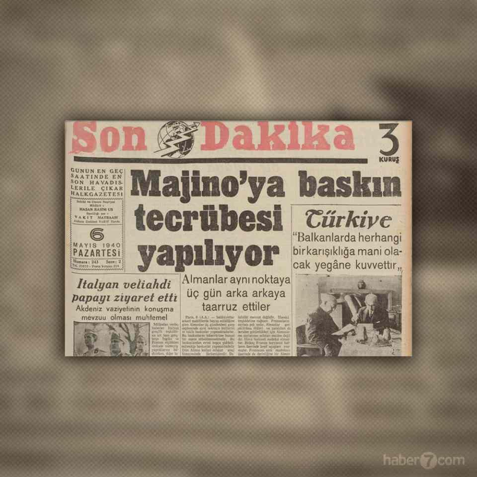 <p>6 Mayıs 1940 tarihli Son Dakika gazetesinde yine 2. Dünya Savaşı’nın kritik noktasında olan Balkanlar ve Türkiye’nin Balkanlar’daki önemi vurgulanıyor.</p>
