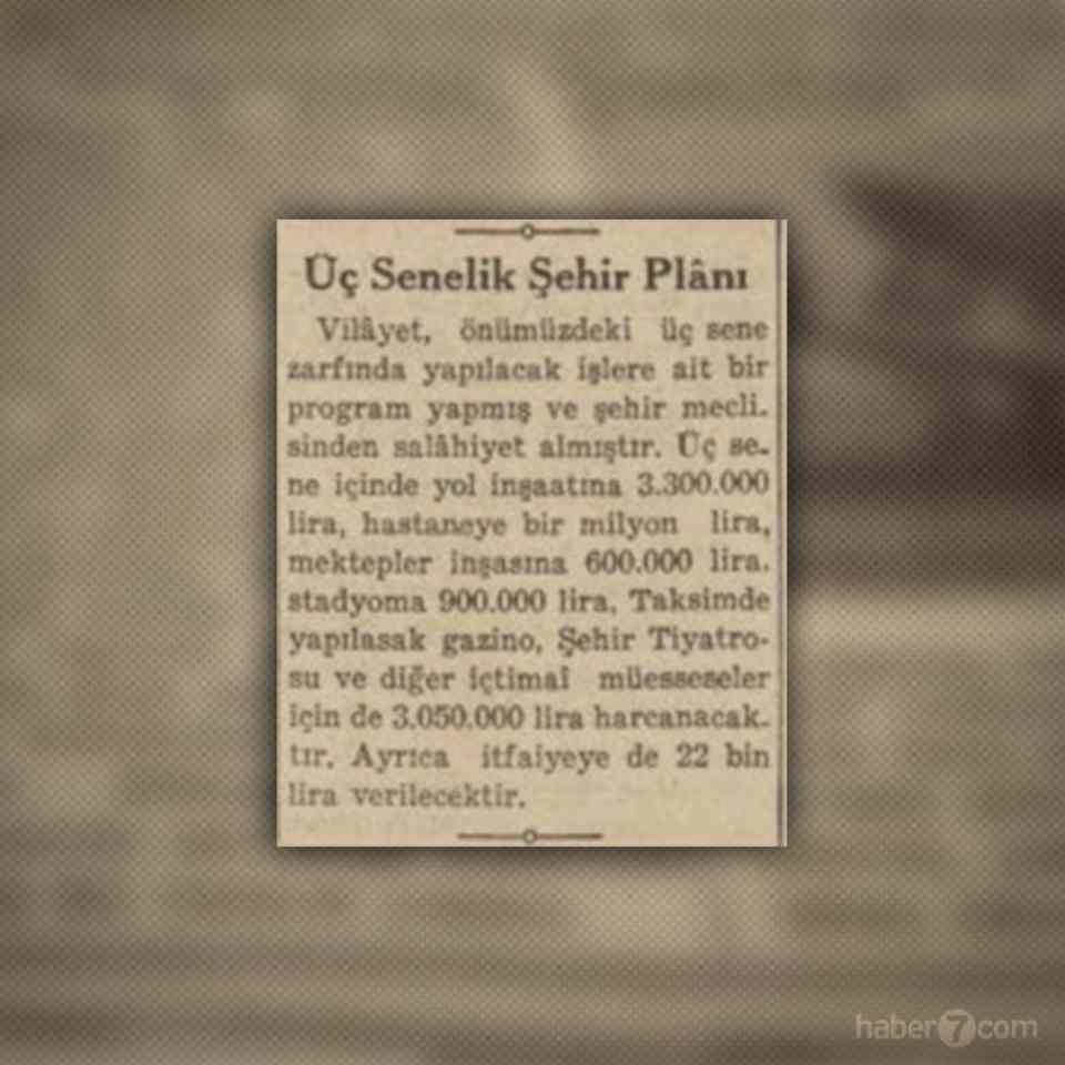 <p>5- İstanbul belediyesinin üç yıllık planı da gazetede dikkat çekiyor. Hastaneye 1 milyon ayrılırken, gazino ve tiyatro için 3 milyon liradan fazla bütçe ayrılması ise 2020’de tarihin tekerrür ettiğini gösterir nitelikte… Ufak bir not: O dönem henüz belediye başkanlığı yok. İstanbul’un amiri ise CHP’li vali Lütfi Kırdar…</p>
