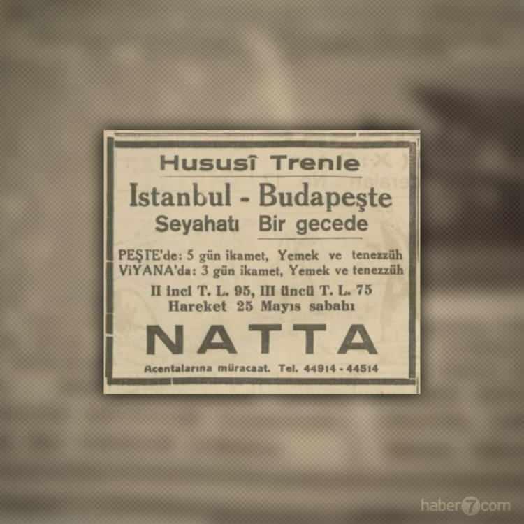 <p>7 Gece 8 Gün Avrupa turu… Günümüzde benzer şekilde duyurulan tur ilanlarının ülkemizdeki ilk örneklerinden birini görüyoruz. Trenle Budapeşte ve Viyana seyahati…</p>
