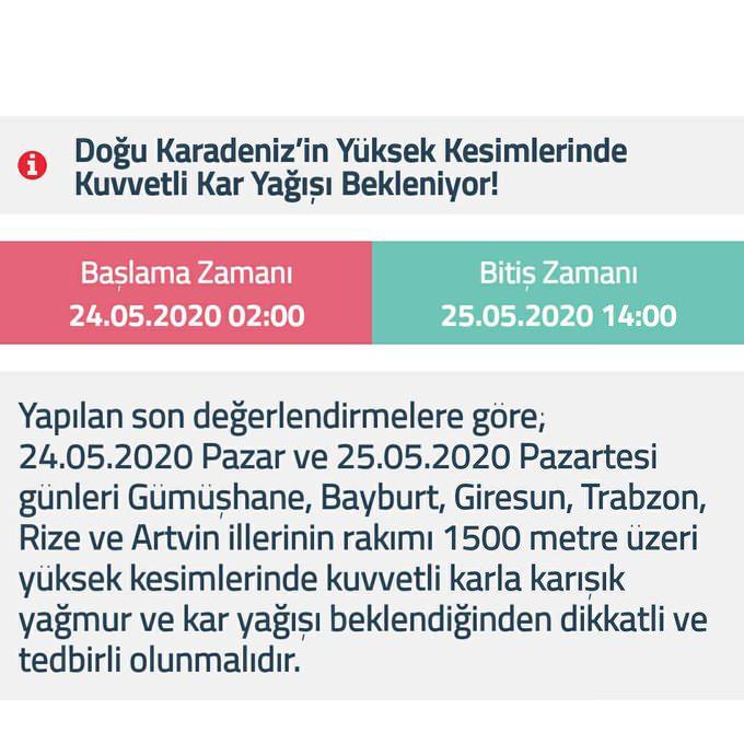 <p>DOĞU KARADENİZ'İN YÜKSEK KESİMLERİNDE KUVVETLİ KAR YAĞIŞI BEKLENİYOR</p>
