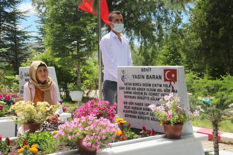 <p>Şehitlikte d&uuml;zenlenen programda Kur'an-ı Kerim okunurken İl M&uuml;ft&uuml;s&uuml; Şahin Yıldırım tarafından dualar edildi. T&uuml;m şehit yakınlarıyla tek tek selamlaşan İnce, bayramlarını kutladı. İnce, &ccedil;ocuklara bayram hediyesi olarak oyuncak vermeyi de ihmal etmedi.</p>
