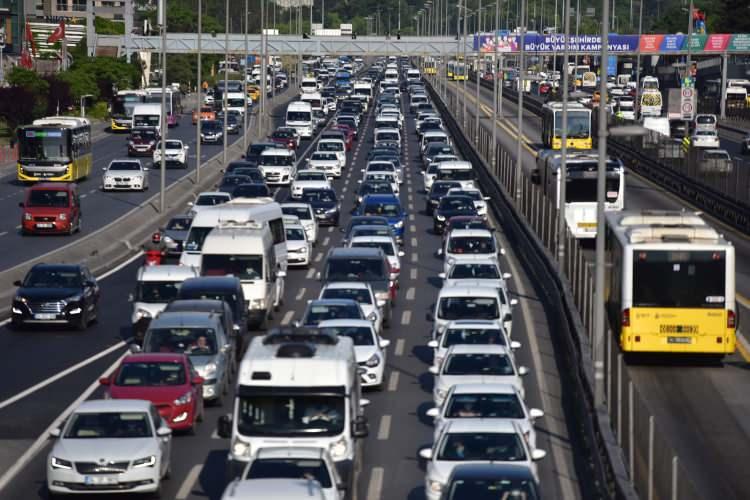 İstanbul'da trafik yoğunluğu