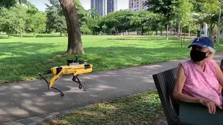 <p>Boston Dynamics</p>

<p>Boston Dynamics'in geliştirdiği köpeğe benzeyen robot Singapur'daki parklarda sosyal mesafe kurallarına uymayanları uyardı. </p>

<p>Robot tazı üzerindeki onlarca kamera ve sensörler sayesinde sosyal mesafe kurallarının bekçiliğini yaptı. </p>
