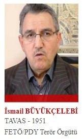 <p>FETÖ'nün en etkili isimlerinden İsmail Büyükçelebi olduğu söyleniyor. FETÖ'nün finans kaynakları ve eğitim kurumlarıyla ilgili tüm kararlarda söz hakkı olan Büyükçelebi'nin Gülen'den sonra örgütün başına geçebileceği düşünülüyor. FETÖ yapılanmasındaki 12 imamdan biri olan Büyükçelebi'nin uzun süredir ABD'de olduğu biliniyor. İsmail Büyükçelebi, Fuatavni mahlasıyla sosyal medyada algı yönetimi yapan hesabı yöneten ekipteydi.</p>
<p> </p>