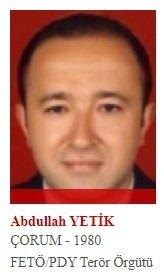 <p>FETÖ'nün askeri kanadında yer alan ve pilot yüzbaşı olan Abdullah Yetik, 15 Temmuz'da yaptıkları darbe girişiminin başarısız olması üzerine Hava Kuvvetlerine ait Skorsky helikopterle Yunanistan'a firar etti.</p>
<p> </p>