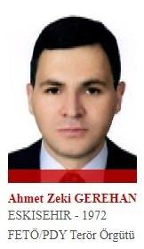 <p>Hain darbe girişiminde aktif rol alan eski albay Ahmet Zeki Gerehan, girişim başarısız olunca ortadan kaybolmuştu. Evinde yapılan aramalarda kamuflajının cebinden darbe planları çıkmıştı. Gerehan ayrıca, 15 Temmuz gecesi dönemin 1. Ordu Komutanı Ümit Dündar'ı gözaltına almak üzere bir tim görevlendirmişti.</p>
<p> </p>