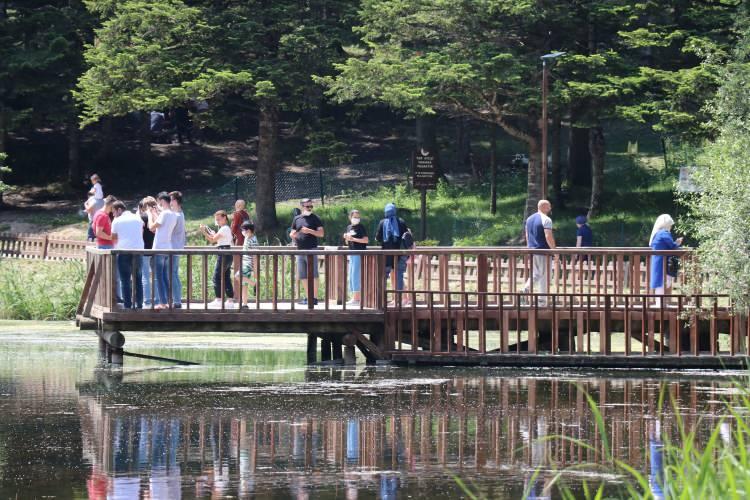 <p>Tüm tedbirler alınıyor</p>

<p>Gölcük Tabiat Parkı’nın işletmecisi olan Bolu Belediyespor Kulüp Başkanı Sinan Barut, yoğun ilginin olduğunu belirterek, “Uzun bir sürenin ardından parkımızı açtıktan sonra halkımızın yoğun bir ilgisi var. Gölcük, Türkiye’nin sayılı cennet köşelerinden birisi. Özellikle bu hafta içerisinde bütün bakımları yapıldı. Sosyal mesafeye ilişkin uyarı levhalarımızı koyduk.</p>
