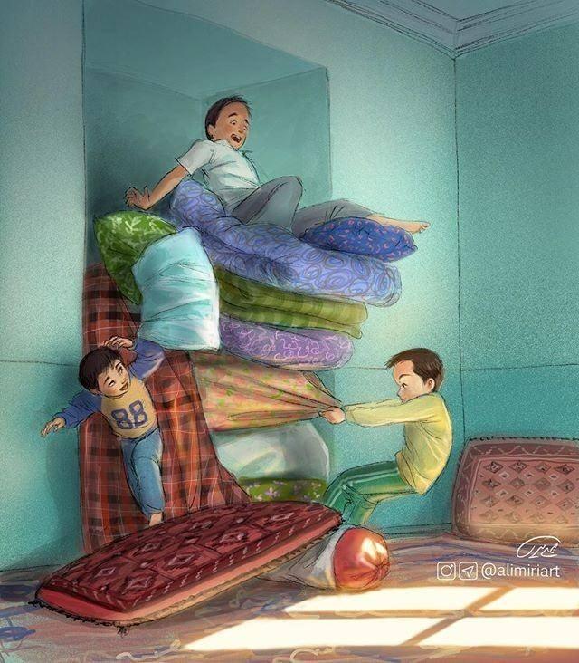 <p>Annenin emek verip dizdiği yorganları devirmek</p>
<p> </p>
