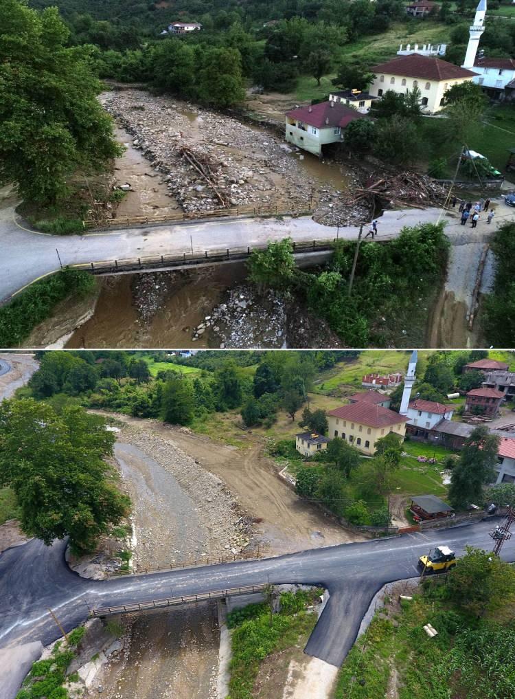 <p>Geçen süre içerisinde hayvanı telef olan, evi, tarlası zarar gördüğü tespit edilen çiftçilere yaklaşık 10 milyon lira nakdi hibe yardımı ile beraber İl Özel İdaresi ve belediyelere toplam 57 milyon 842 bin lira yardımda bulunuldu.</p>
<div> </div>
<div> İl Özel İdaresi tarafından yürütülen çalışmalarda hasar gören yollarda 39 bölgede heyelan onarımı, 150 kilometre yama ve onarım, 41 kilometre ise sıcak asfalt yapımı gerçekleştirildi.</div>