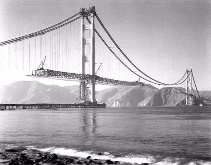 <p>Golden Gate Köprüsü'nün inşaatı (1937)</p>