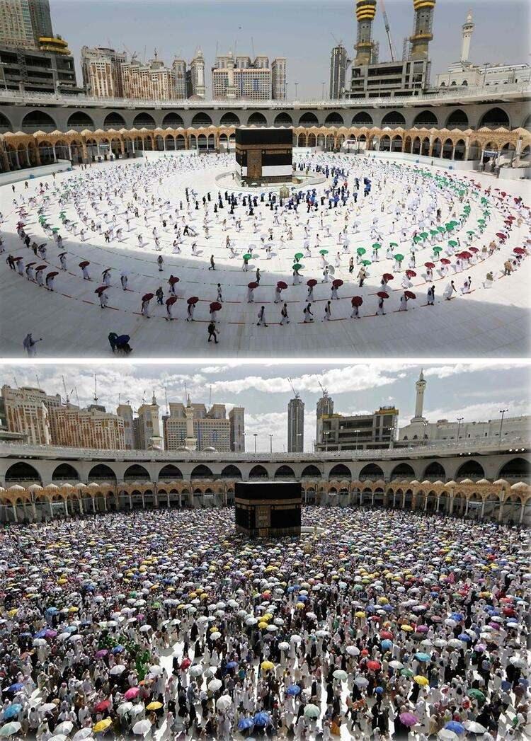 <p>SOSYAL MESAFELİ TAVAF</p>
<p>Sosyal mesafenin uygulandığı Tavaf alanında hacı adayları, aralarında mesafeler bırakarak kabeyi tavaf etti. </p>