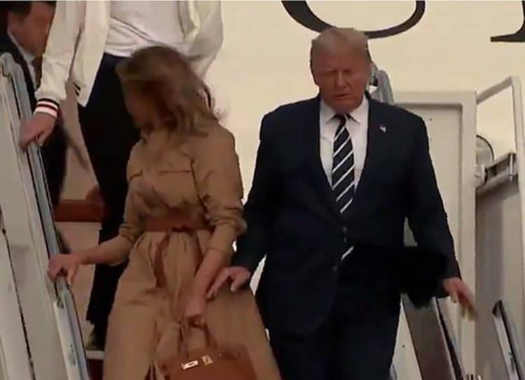 Melania Trump, Donald Trump'ın elini tutmasına izin vermedi