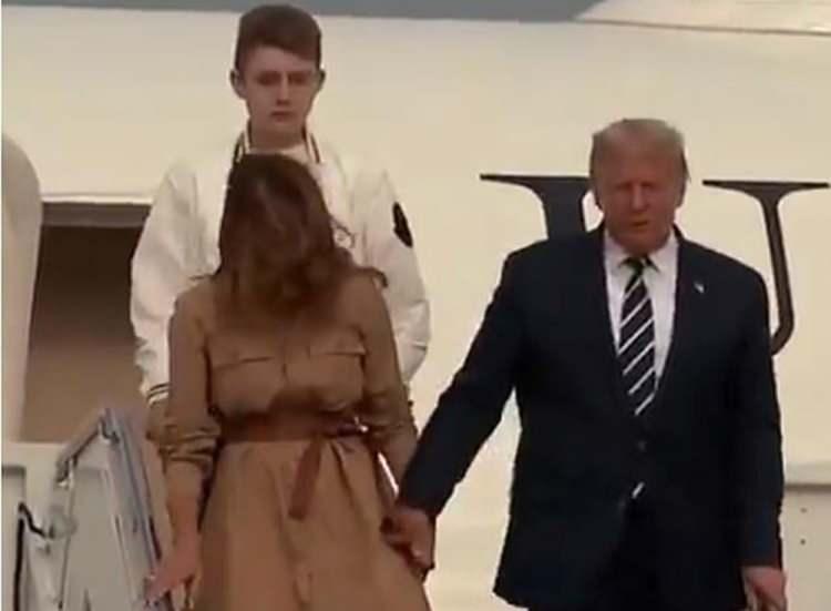 Melania Trump, Donald Trump'ın elini tutmasına izin vermedi