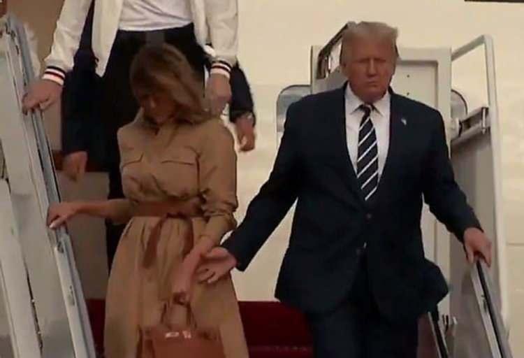 Melania Trump, Donald Trump'ın elini tutmasına izin vermedi