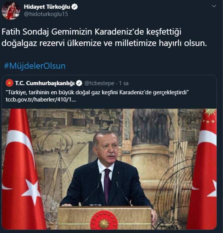 <p>Fatih Sondaj Gemimizin Karadeniz'de keşfettiği doğalgaz rezervi ülkemize ve milletimize hayırlı olsun. #MüjdelerOlsun</p>

<ul>
</ul>
