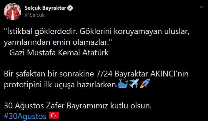 <p>Bayraktar AKINCI TİHA PT-1 Yüksek İrtifa Sistem Tanımlama Testi kapsamında 30 bin feet irtifanın üzerine çıkmıştı.</p>