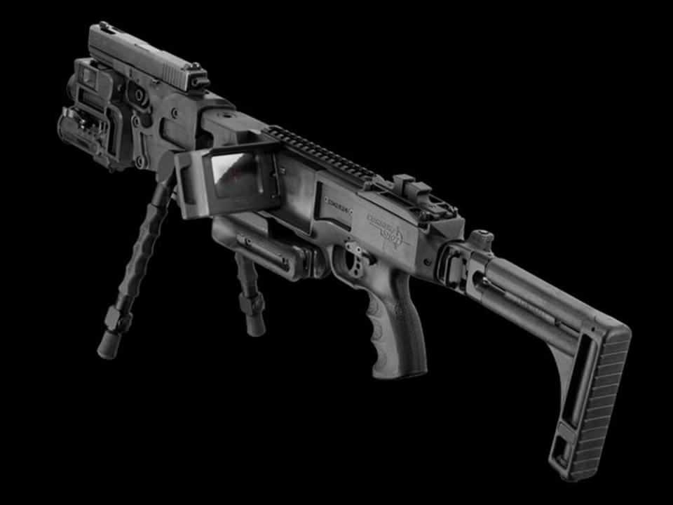 <p><strong>CORNERSHOT</strong><br />
<br />
Cornershot, standart olarak 40 mm'lik bomba atar taşıyor ve tanksavar olarak da kullanılabiliyor.</p>