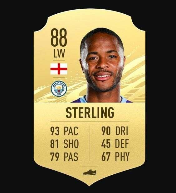 <p><strong>RAHEEM STERLING (88)</strong></p>
