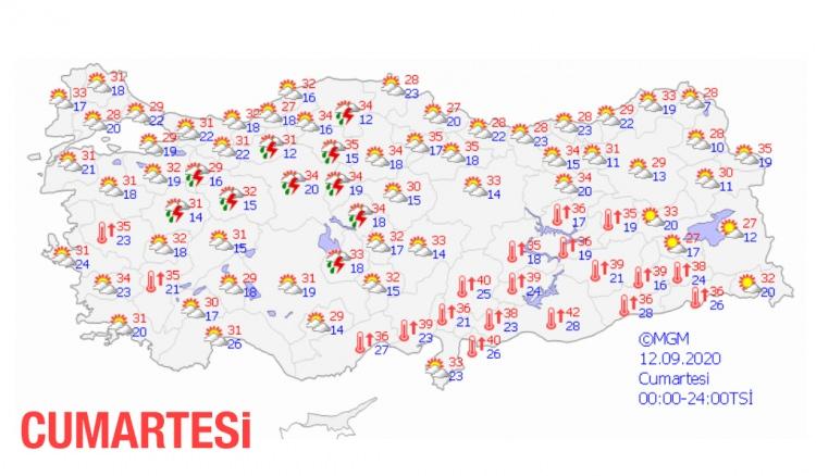 Meteoroloji'den 13 il için sağanak ve gök gürültülü sağanak uyarısı