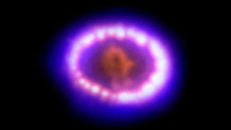 <p>Süpernova Nasa, bu görüntünün <strong>"yüzyıllardır görülen en parlak süpernova patlaması" </strong>görüntülerinden biri olduğunu söylüyor. Süpernova, yıldızların güçlü bir şekilde patlamasına deniyor.</p>
