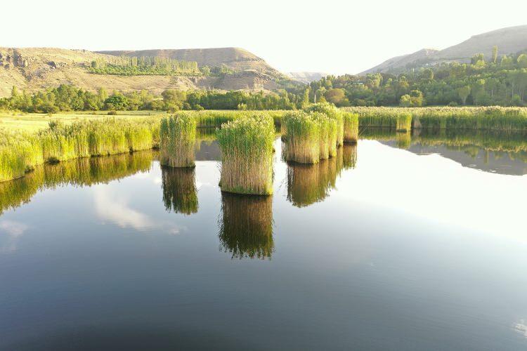 <p>Tuzluca ilçesine bağlı Üçkaya köyündeki göl, dağlık arazi yapısına sahip bölgede doğaya renk katıyor. </p>

<p> </p>
