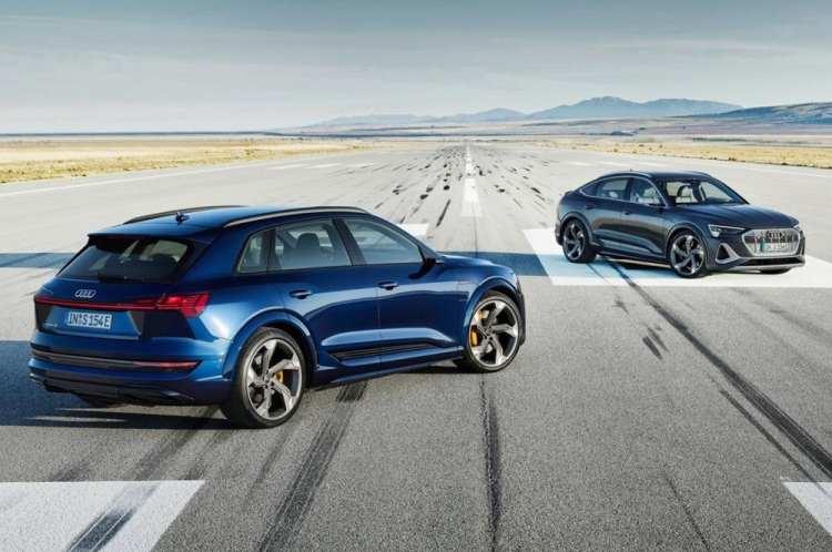 <p><span style="color:#FF8C00"><strong>AUDİ E-TRON S VE E-TRON S SPORTBACK</strong></span></p>
<p>496 beygir güce sahip bir elektrikli motor ile gelen yeni e-tron S Sportback, 973 Nm tork üretiyor. Ayrıca 100 km/s hıza 4,5 saniyede ulaşan bu aracın azami hızı ise 210 km/s olarak belirlenmiş.</p>