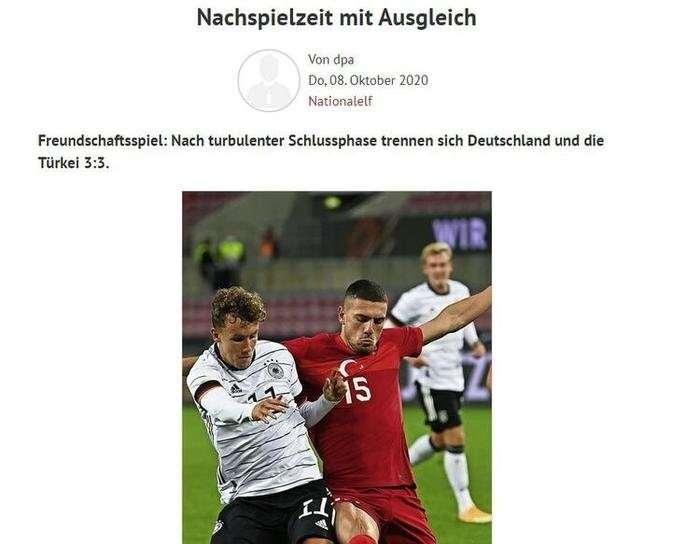 <p>BADISCHE ZEITUNG: SON DAKİKADA YARALANDIK<br />
<br />
Badische Zeitung gazetesi, son dakikada yenilen golün yıkıcı bir etki yarattığını ve Alman milli takımını yaraladığını vurguladı. </p>
