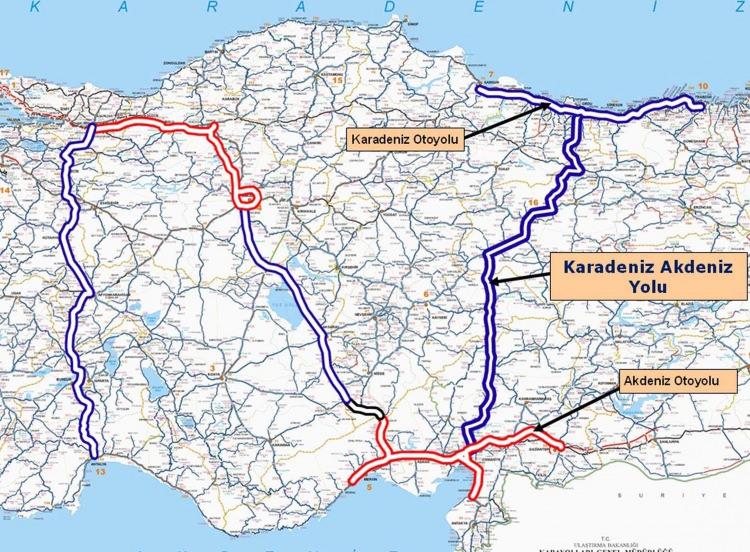 Karadeniz-Akdeniz Otoyolu'nda sona doğru