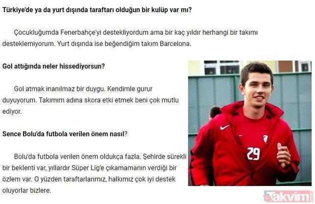 <p><strong>''ÇOCUKLUĞUMDA F.BAHÇE'Yİ DESTEKLİYORDUM''</strong></p>

<p>Boluspor forması giydiği dönemde açıklamalarda bulunmuş olan Kılınç, çocukluğunda Fenerbahçe taraftarı olduğunu itiraf etmiş.</p>

<p>Kılınç'ın açıklamasında kullandığı ifadeler ise şu şekilde:</p>

<p>''Çocukluğumda Fenerbahçe'yi destekliyordum ama bir kaç yıldır herhangi bir takımı desteklemiyorum. Yurt dışında ise beğendiğim takım Barcelona.''</p>
