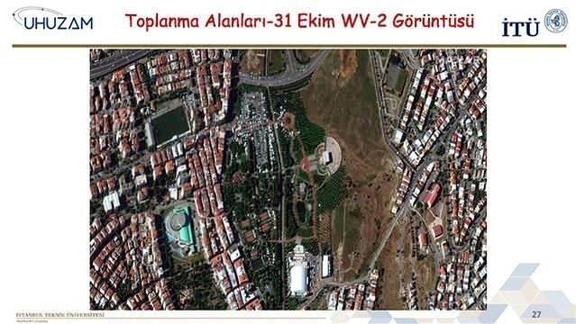 <p><strong>1200 KİLOMETREKARELİK ALANIN UYDU GÖRÜNTÜSÜ 20 DAKİKADA ALINDI </strong><br />
<br />
Prof. Dr. Sertel, görüntü almak için 2 bölgede planlama yaptıklarını belirterek, "Bunlardan biri merkez Bayraklı bölgesi -ki en fazla hasar oradaydı- görüntülerden de bu şekilde tespit edildi. İkincisi de Seferihisar ve civarı."</p>

