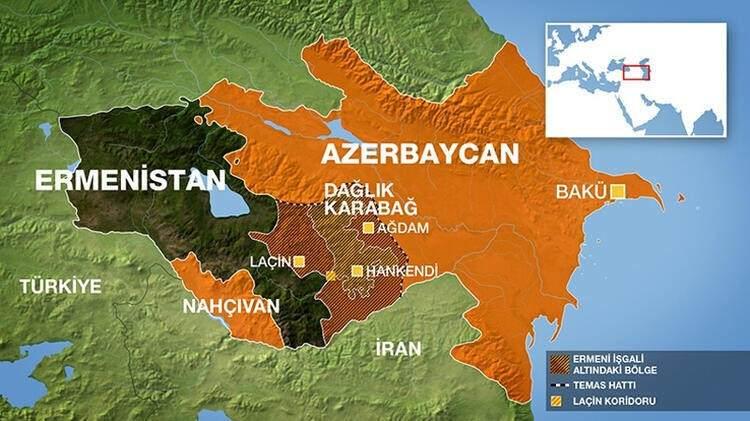 <p><strong>ERMENİSTAN BU BÖLGELERDEN ÇIKTI </strong></p>

<p>Azerbaycan ordusunun 27 Eylül'de başlattığı operasyon başarılı olunca, Ermenistan yenilgiyi kabul edip, ateşkes bildirisini imzalayarak ordusunu bölgeden çekti. 44 gün süren operasyonlarda Azerbaycan Fuzuli, Cebrail, Zengilan, Gubadlı illeri ve Şuşa şehrini, Hocavend, Hocalı ve Ağdere illerinin ise bazı kısımlarını işgalden kurtardı, bildiri gereği Ermenistan güçleri, Ağdam, Kelbecer ve Laçın'dan çıktı.</p>
