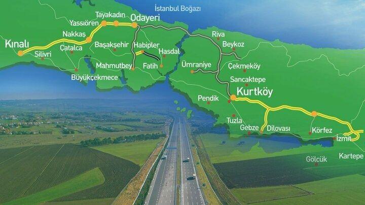 <p>Otoyolun Kınalı-Odayeri kesiminde 3 tünel, 14 viyadük, 96 köprü (alt geçit ve üst geçit), 118 menfez; Kurtköy-Akyazı kesiminde 5 tünel, 16 viyadük, 192 köprü (alt geçit ve üst geçit) ve 431 menfez; Odayeri-Paşaköy kesiminde 2 tünel, 39 viyadük, 121 köprü (alt geçit ve üst geçit) ile 269 menfez olmak üzere tamamında 35 bin 23 metrelik 10 tünel, 56 bin 69 metrelik 69 viyadük, 409 köprü ve 818 menfez yer alıyor.</p>