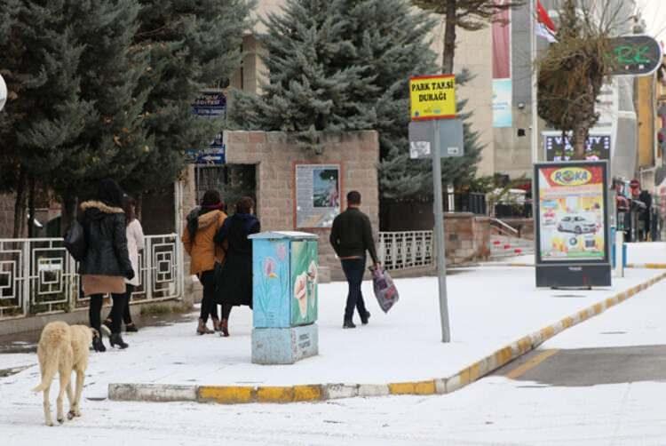 <p>Van'da mevsim normallerinin &uuml;zerinde seyreden hava sıcaklığının etkisini yitirmesiyle birlikte kentte ilk kar yağdı. Y&uuml;ksek kesimlerde etkili olan kar yağışı, kent merkezini de beyaza b&uuml;r&uuml;d&uuml;.</p>

<ul>
</ul>
