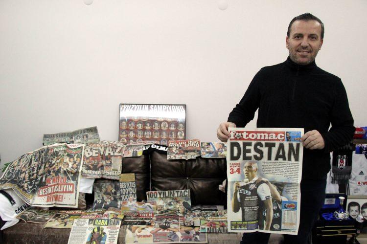 <p>Nevşehir’de fanatik bir Beşiktaş taraftarı olan Abdullah Didinmez 1987 yılında almış olduğu bir gazete ile Beşiktaş haberlerini gazeteden keserek biriktirmeye başladı.</p>
