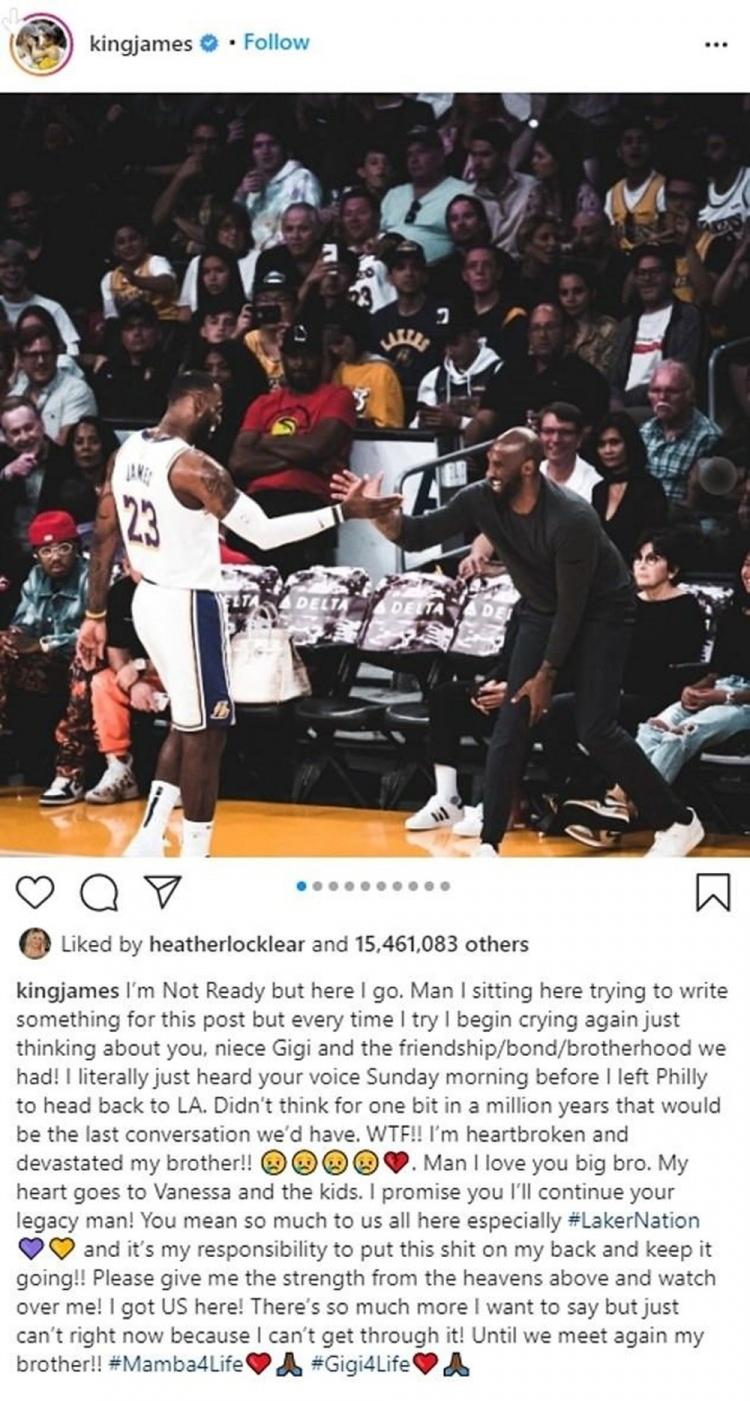 <p><em><strong>LeBron James ile Kobe Bryant</strong></em></p>
<p><em><strong>Beğeni sayısı: 15,472,231</strong></em></p>