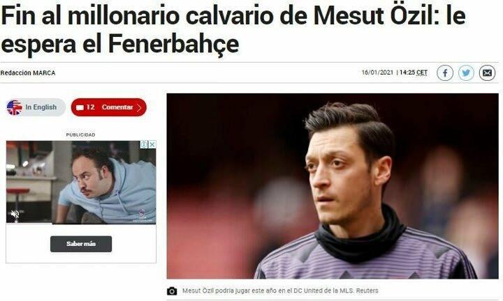 <p>Marca: “Mesut’un çilesi bitti ve Fenerbahçe’ye transfer oldu”</p>
