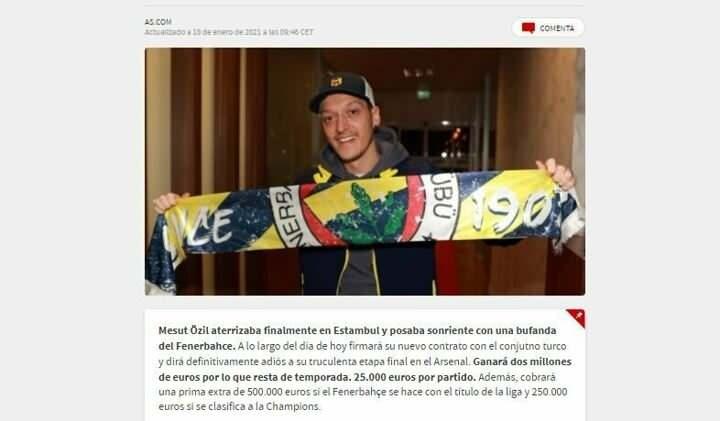 <p>Mundo Deportivo: “Mesut Özil için görkemli bir imza töreni düzenlenecek”</p>
