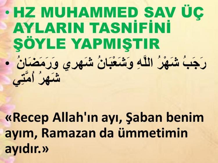 <p>Peygamber efendimizin 'Allahın ayı dediği' Recep ayının önemi ve bu ayda yapılacak ibadetlerin sevabı büyüktür. Recep ayındaki en kutsal gece ilk haftadaki perşembeyi cumaya bağlayan gecedir. Bu gece Regaip Kandili gecesidir ki 'ihsan gecesi' olarak nitelenir.</p>
<p> </p>