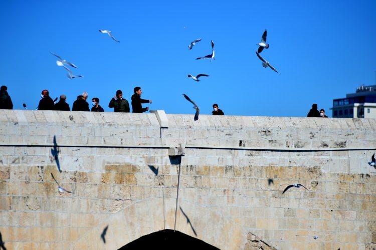 <p>Adana’da güneşli havayı fırsat bilen vatandaşlar tarihi Taşköprü üzerinde yürüyüş yaptı, martılara simit attı. </p>
