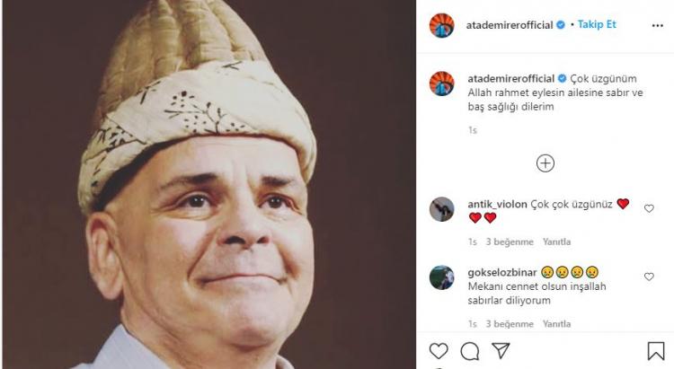 <p><strong>ATA DEMİRER</strong></p>

<p>'Çok üzgünüm. Allah rahmet eylesin, ailesine sabır ve baş sağlığı dilerim.'</p>
