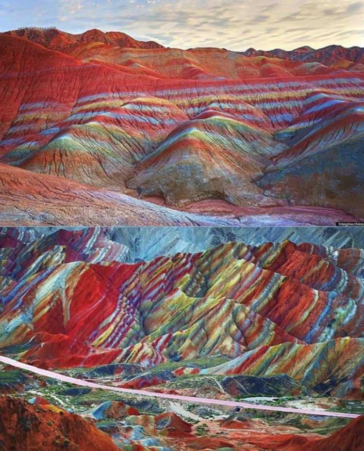 <p><strong>9- GÖKKUŞAĞI TEPELERİ "ZHANGYE NATİONAL GEOPARK" / ÇİN</strong></p>
