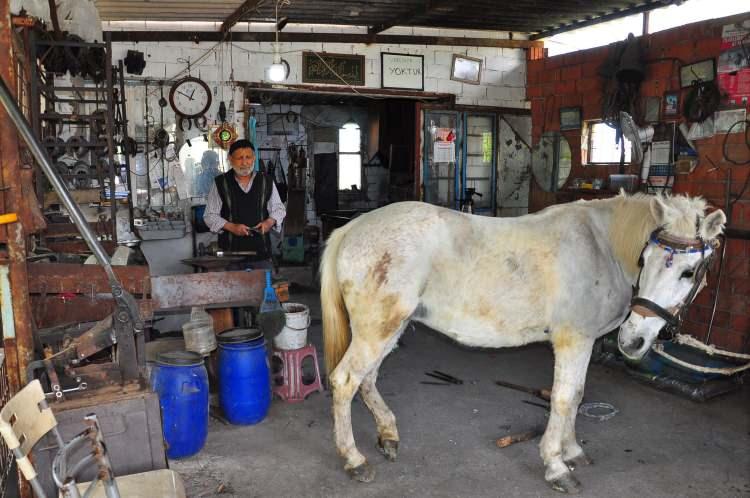 <p>Ürettiğim nalları satıyorum. Haftada 2 at gelse 150-250 liradan yapsam ne olacak. Hepsi para olsa ne olacak.</p>