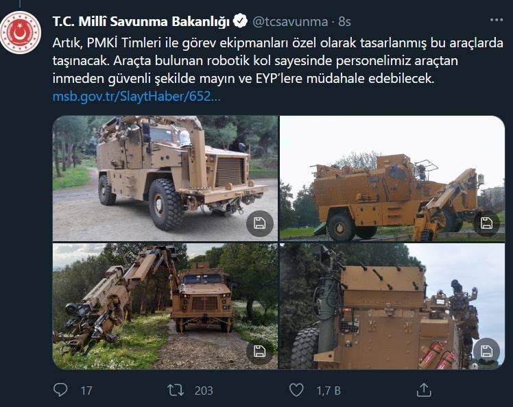 <p>Robotik kolda ise kamera, dedektör, kıskaç, tırmık, su topu ile kazıcı ve kepçe uçları yer alıyor.</p>

