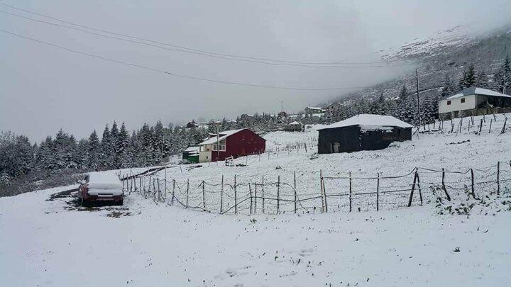 <p>Giresun’u İç Anadolu’ya bağlayan 2200 rakımlı Eğribel Geçidi de karla kaplanırken, sabah uyandıklarında beyaz örtüyle karşılaşan yaylacılar, "Baharı beklerken kış geri döndü. Soğuk hava ve kar yağışı etkili oluyor" dediler.</p>
