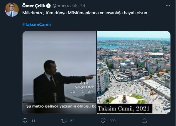 <p>AK Parti Genel Başkan Yardımcısı ve Parti Sözcüsü Ömer Çelik:</p>

<p>Milletimize, tüm dünya Müslümanlarına ve insanlığa hayırlı olsun...</p>
