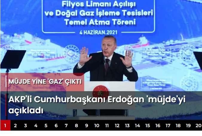 <p>Cumhuriyet Gazetesi verilen müjdeyi küçümseyerek haberi "Müjde yine 'gaz' çıktı" diye servis etti.</p>
