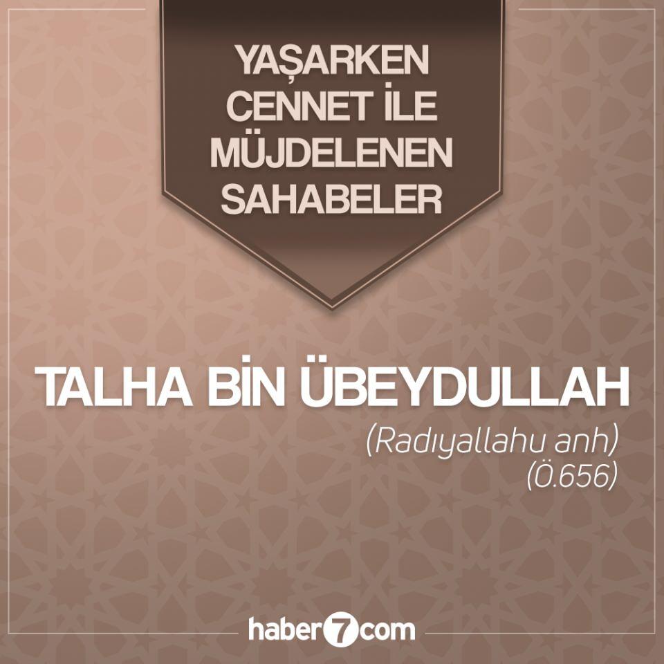 <p>Talha bin Ubeydullah ilk Müslümanlardan biridir. Nesebi Hz. Peygamber ile Mürre'de, Hz. Ebû Bekir ile Amr bin Kâ'b'da birleşir.<br />
<br />
İslam öncesi Mekke'nin önemli tüccarlarından biri olan Talha, ticaret için bulunduğu Busrâ'da karşılaştığı bir rahipten Hz. Muhammed'in peygamberliğini öğrenince hemen Mekke'ye döndü ve Hz. Ebû Bekir vasıtasıyla İslamiyet'i kabul edip ilk Müslümanlar arasında yer aldı.</p>
