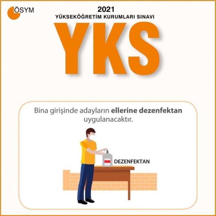 <p>Aygün, açıklamanın devamında şunları kaydetti:</p>
<p>Adaylar kendi maskeleri, siperlikleri ve el dezenfektanlarıyla sınava girebilecekler. Sınav görevlilerimiz lateks eldiven kullanacak. Adaylar sınav salonlarına geçip sıralarına oturduktan sonra sınav süresince maskelerini çıkarabilecek.</p>